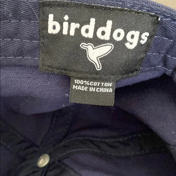 Birddogs Adult Free The Bird Baseball Hat One Size Adjustable Navy Cotton - Picture 9 of 13